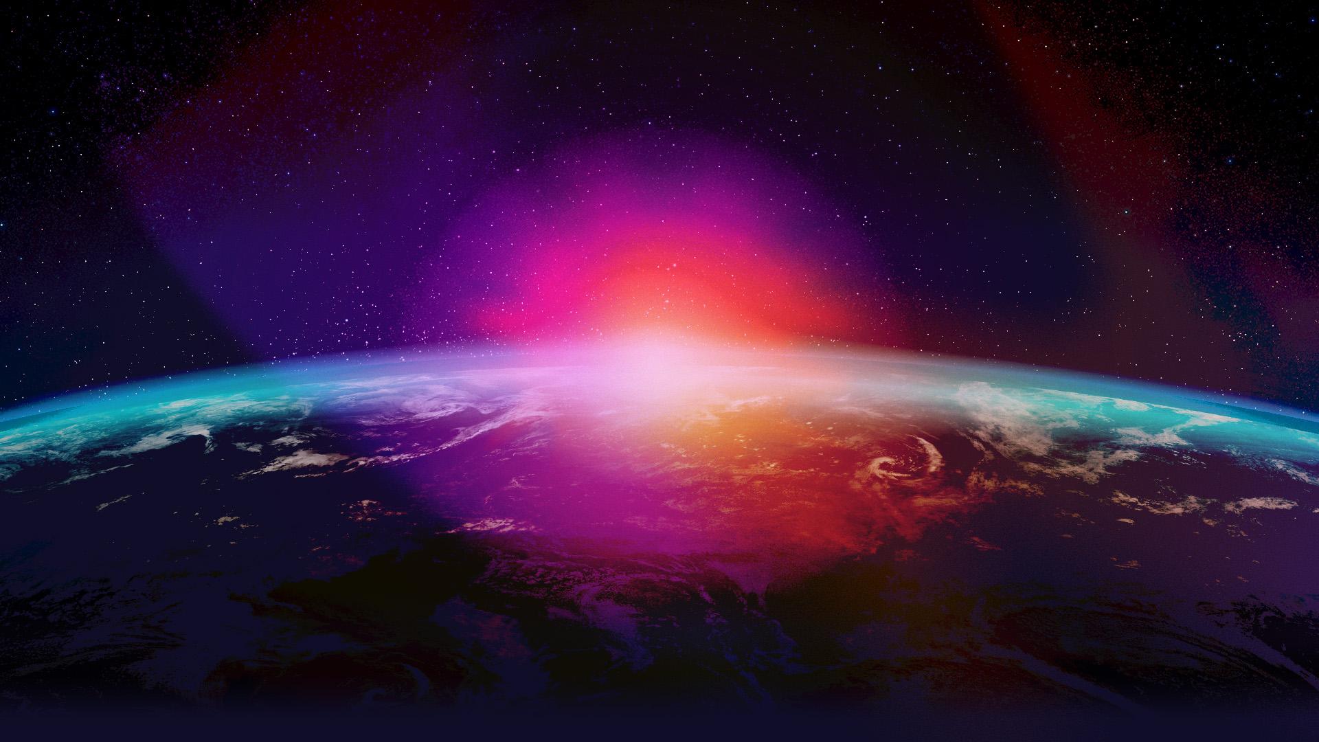 Earth Horizon with Sun Rising